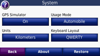 Garmin Nuvi 255W GPS - System
